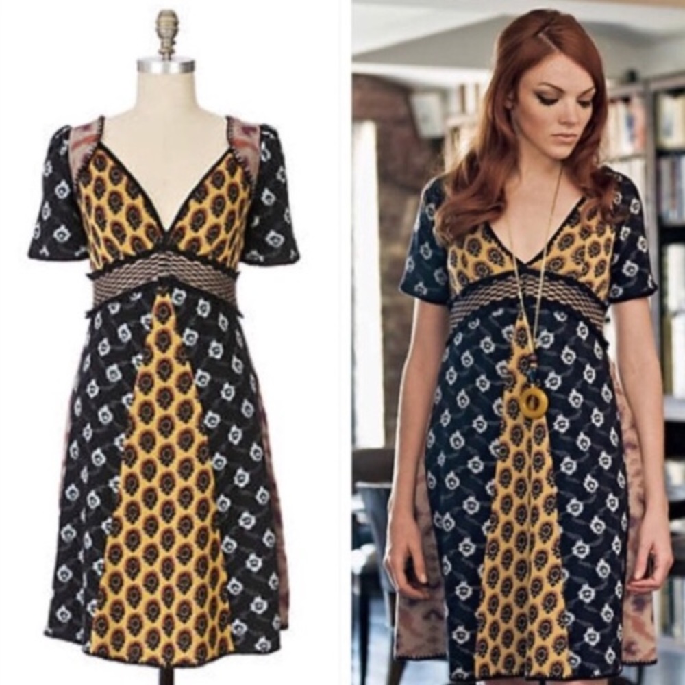 Rare Anthropologie Moth Hullabaloo Dress